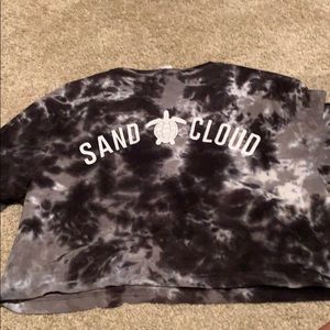 Large sand cloud crop top